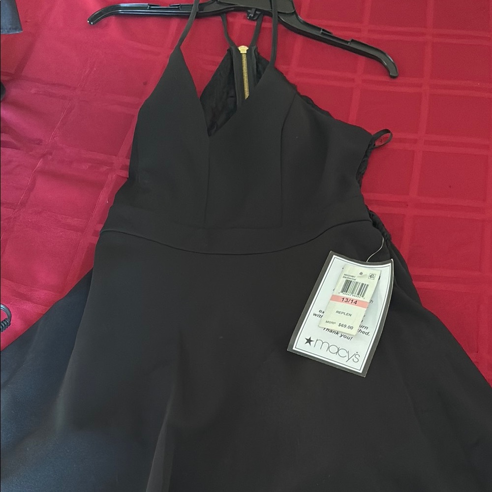 Elegant Black Halter Dress